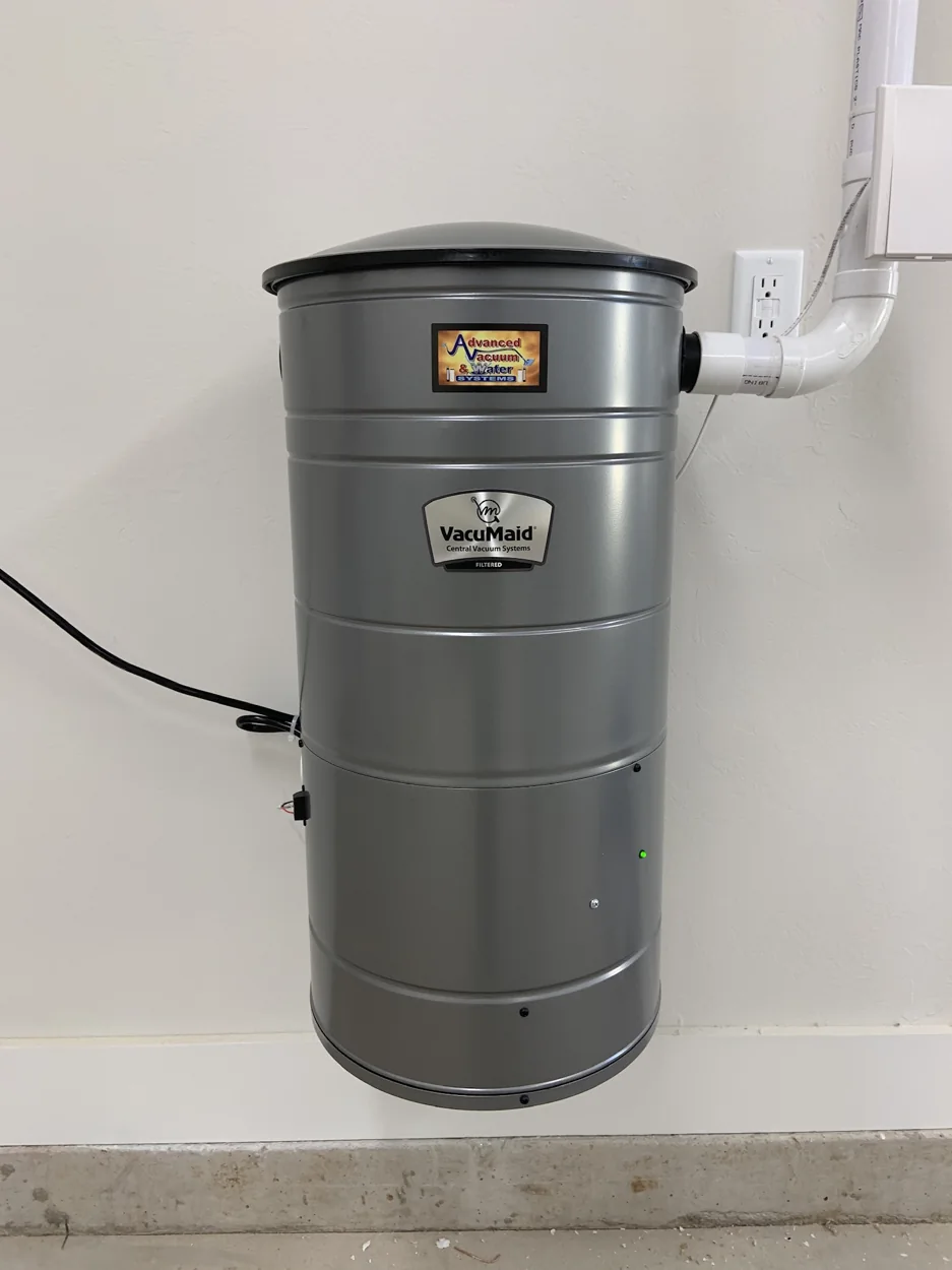 Central vacuum equipment and components, illustrative product photograph